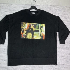 ZARA ET The Extra Terrestrial Movie Sweatshirt Large Black Soft Dress Up Baggy - Picture 1 of 9