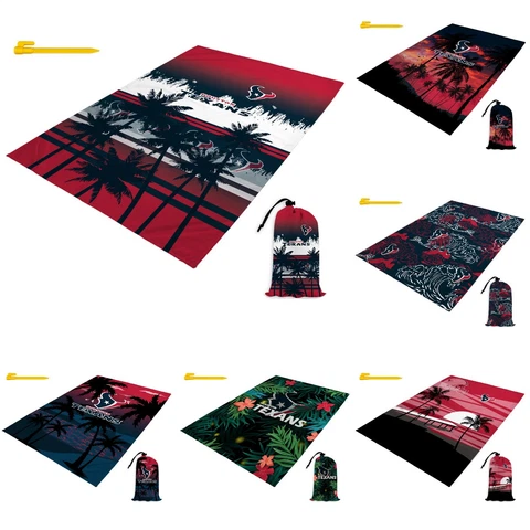 Houston Texans Beach Blanket Sandproof Beach Mat Lightweight Quick Drying Mat Cover