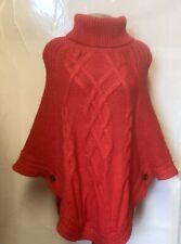 Joules Knitwear Cape Style Top Polo Neck Red UK Size S/M BNWT (PNH)