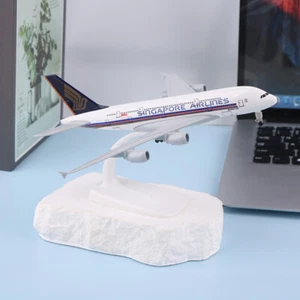 20cm Plane Model Boeing A380 Singapore Airlines Aircraft Alloy Airplane Model - Picture 1 of 12