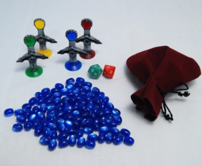 Eragon Board Game Replacement Parts Sword Pawns, Dice, Gems & Bag - Image 1 of 4
