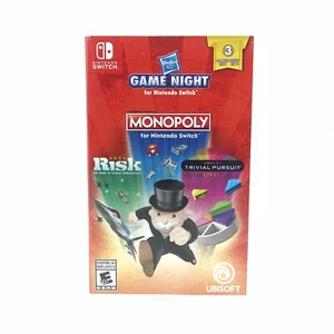 Hasbro Game Night - Risk, Monopoly & Trivial Pursuit Live (Nintendo Switch 2018) - Picture 1 of 5