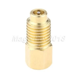 Solid Brass R134A Refrigerant Tank Adapter 1/4" flare female x 1/2" Acme male - Picture 1 of 12
