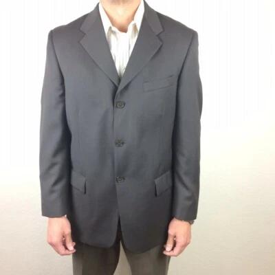 Chaqueta de lana forrada marrón Claiborne para hombre talla 38W Foto 1 de 4