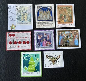 Lot von 8 Briefmarken Österreich verschiedene Jahre - noch auf Frag Briefmarken - E93 - Bild 1 von 1