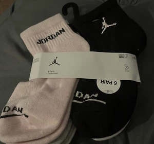 Jordan Cushioned Ankle Socks - GJ0458 - 6 Pair - Youth: 5Y-7Y / Womens: 6-10 - Picture 1 of 6