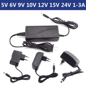 AC/DC 5V 6V 9V 10V 12V 15V 24V 1A 2A 3A Power Supply Adapter 100V-240V Charger - Picture 1 of 9