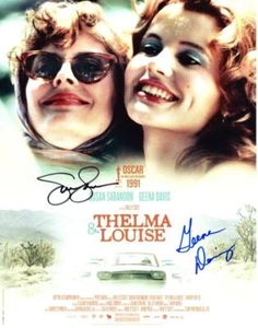Geena Davis Susan Sarandon foto firmata 11x14 foto firmata bellissima con certificato di autenticità - Foto 1 di 1