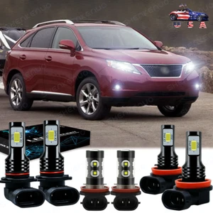 Kit combinado de faros altos bajos + luces antiniebla LED blancas para Lexus RX350 2010-2015 - Imagen 1 de 12