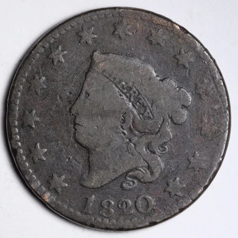 1820/19 Coronet Head Large Cent CHOICE G/VG E272 JCH Cover