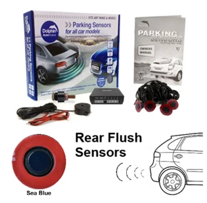 Dolphin Flush Fit Parking Sensors Kit Reverse Reversing Audible Beep - Sea Blue - Picture 1 of 12