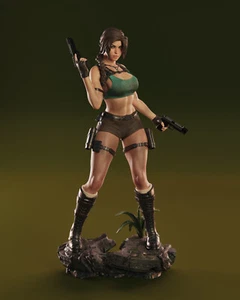 Painted Lara Croft Statue 1/4 Sexy Figure - Picture 1 of 3
