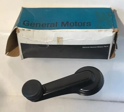 Manivela y clip de ventana negra de metal Buick 1984-1988 GM #20440274 NUEVO DE STOCK Foto 1 de 4
