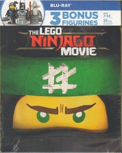 The LEGO NINJAGO Movie + 3 Bonus Figurines (Blu-ray Disc, 2017) NEW & Sealed - Picture 1 of 2