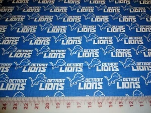  NFL Detroit Lions Cotton Fabric  9" x 58"   - Picture 1 of 2