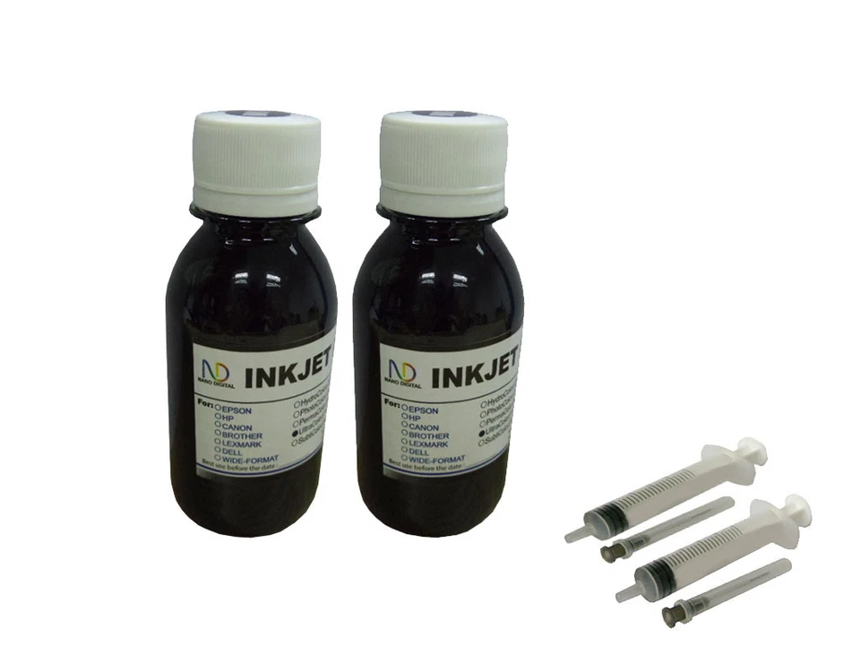 2x4oz Black Refill Ink for Canon PGI-225 CLI-226 MG6120 MG6220 MG8120 MG8220 1p - Image 1 of 1