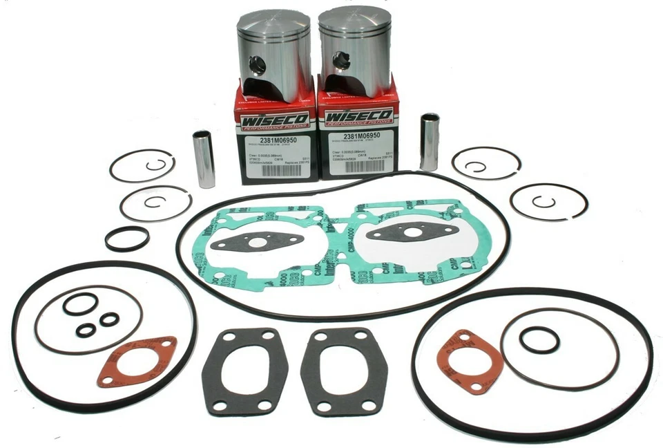 Комплект стандартных поршней и прокладок Ski-Doo Touring 500 л/с, 2000 г. Wiseco — восстановление двигателя - Изображение 1 из 1