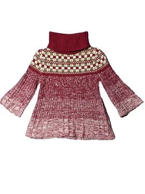 Suéter DECREE Mujer MEDIANO Cuello Alto Navidad Colores Rojo Blanco Verde  Foto 1 de 4