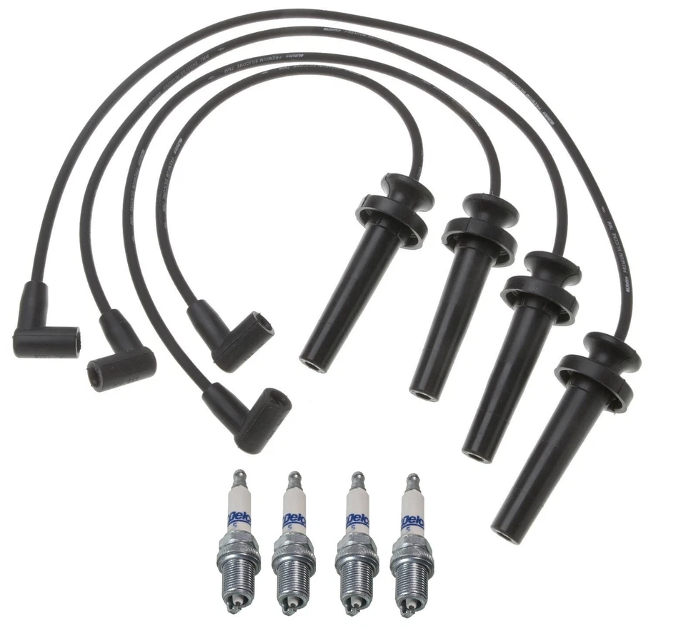Профессиональный набор проводов зажигания и комплект из 4 свечей зажигания ACDelco для Saturn 1,9 L4 - Изображение 1 из 1