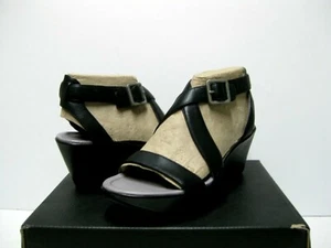 TSUBO OLIVETTE MUJER CUÑA CUERO NEGRO US 8.5 /UK 7 /EU 39.5 - Imagen 1 de 5