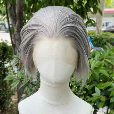 Natural Hairline Short Bob Cut Synthetic Lace Front Wigs for Women Cosplay Wig - Image 1 of 4