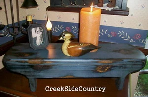 Table Top Stool Riser Bench Primitive Wood Grungy - Picture 1 of 2