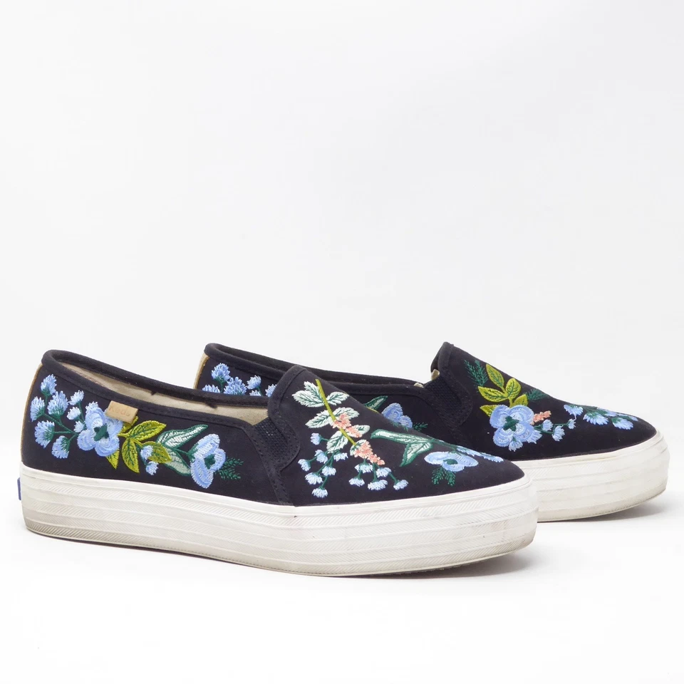 Keds Rifle Paper Triple Decker Embroidered Garden Platform Sneakers Womens 9.5 - Image 1 of 4
