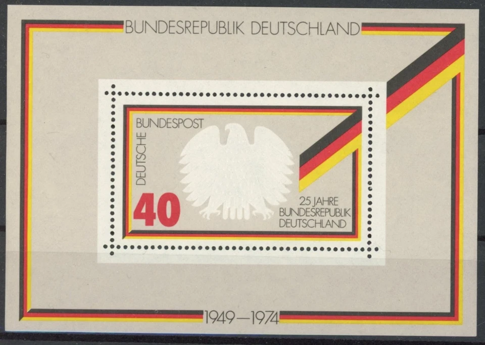 Germany 1974 : Eagle - Good Very Fine MNH Sheet - Image 1 of 1