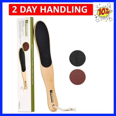 Raspador de pies/callos calidad spa removedor de callos madera de doble cara lima de pies profesional... Foto 1 de 4