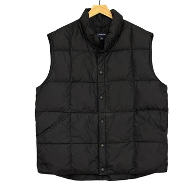 Lands' End Mens Jacket L Black Down Filled Puffer Vest Hiking Outdoors Gorpcore - Image 1 of 4