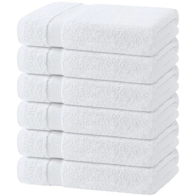 Wealuxe White Bath Towels 22x44 Inch, Cotton Towel Set for Bathroom, Hotel, Gym, - Image 1 of 4