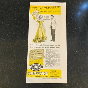 1939 Sanitone Fabric Cleaning Emery Cincinnati Vintage Magazine Print Ad - Picture 1 of 1