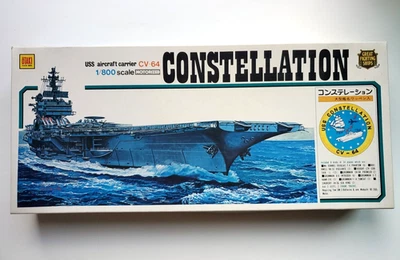 Otaki 1:800 USS Aircraft Carrier CV-64 Motorized Constellation Ship + Model Kit - Image 1 of 3