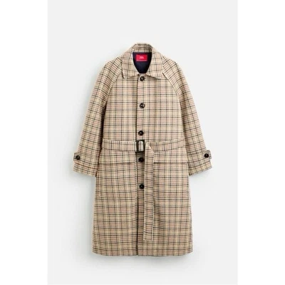 NWOT Zara X Harry Lambert FW24 Plaid Trenchcoat men’s Size XS - Image 1 of 4