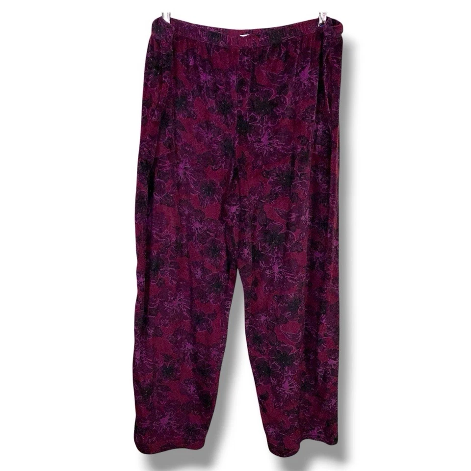 XL DKNY Púrpura Fucsia Polar Pantalones Pijama Ropa de Salón Elástico Pull On Foto 1 de 4