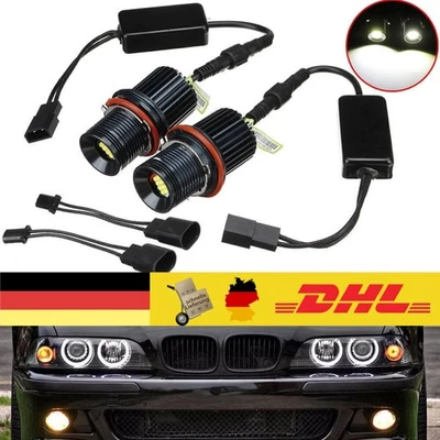2X LED Angel Eyes Standlicht 160W weiße Für BMW E39 E63 E53 E87 X3 X5 E61 DHL - Bild 1 von 4