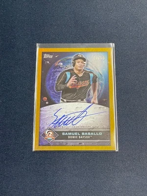 2024 Topps Pro Debut Future Cornerstones Samuel Basallo Gold Foil Auto /50  - Image 1 of 2