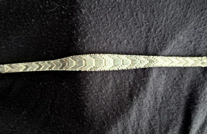 VTG Milor Italy 925 Chevron Sterling Silver Woven Mesh Bracelet 7 1/2" 17.39g - Picture 1 of 9