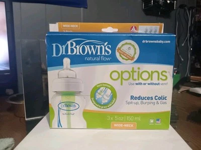 Botellas Dr Brown's Natural Flow cuello ancho 3 quilates 5 oz nuevas en paquete 2017 Foto 1 de 4