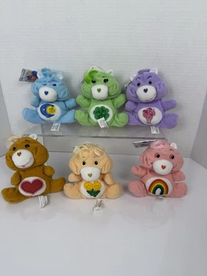 "Animales de peluche Care Bear 1998 vintage de Kenner - 6 granos en total de 6"" con etiquetas" Foto 1 de 4