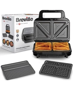 Breville 3-in-1 Ultimate Snack Maker 3 In 1 Toastie Maker - Picture 1 of 14