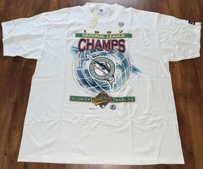 Nueva con etiquetas Camiseta Vintage 1997 Starter Clubhouse MLB Florida Marlins Serie Mundial XL Foto 1 de 4
