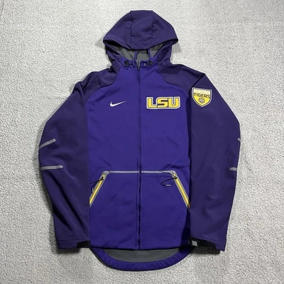 Chaqueta LSU Tigers Para Hombres S Nike Pullover Dri-Fit Sudadera con Capucha Manga Larga Emitida por el Equipo Foto 1 de 4