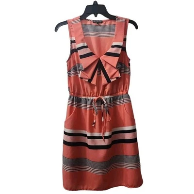 Vestido a Rayas BeBop Sin Mangas Informal Solero con Detalle de Lazo Talla M Foto 1 de 4