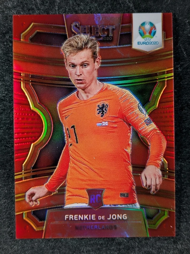 2020 Panini Select UEFA Euro FRENKIE DE JONG 42/65 Red Prizm Terrace SP #91 - Image 1 of 3