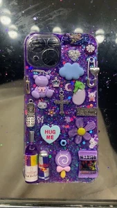 Purple iphone 14 handmade phone case x - Picture 1 of 2