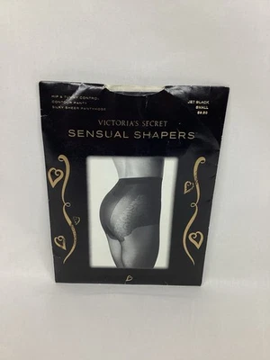Pantimedias Victorias Secret Sensual Shapers Negro Jet PEQUEÑAS Control de Cadera y Abdomen Foto 1 de 4