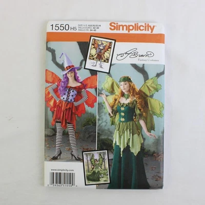 Simplicity Amy Brown 1550 Fantasy Fairy Costumes Women's Size H5 (6,8,10,12,14) - Image 1 of 4