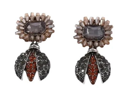 Pendientes de cristal de insectos y flores señoriales Foto 1 de 4