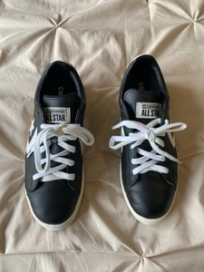 Converse All Star Pro Leather Black And White Sneakers Women’s Size 7.5 - Picture 1 of 8